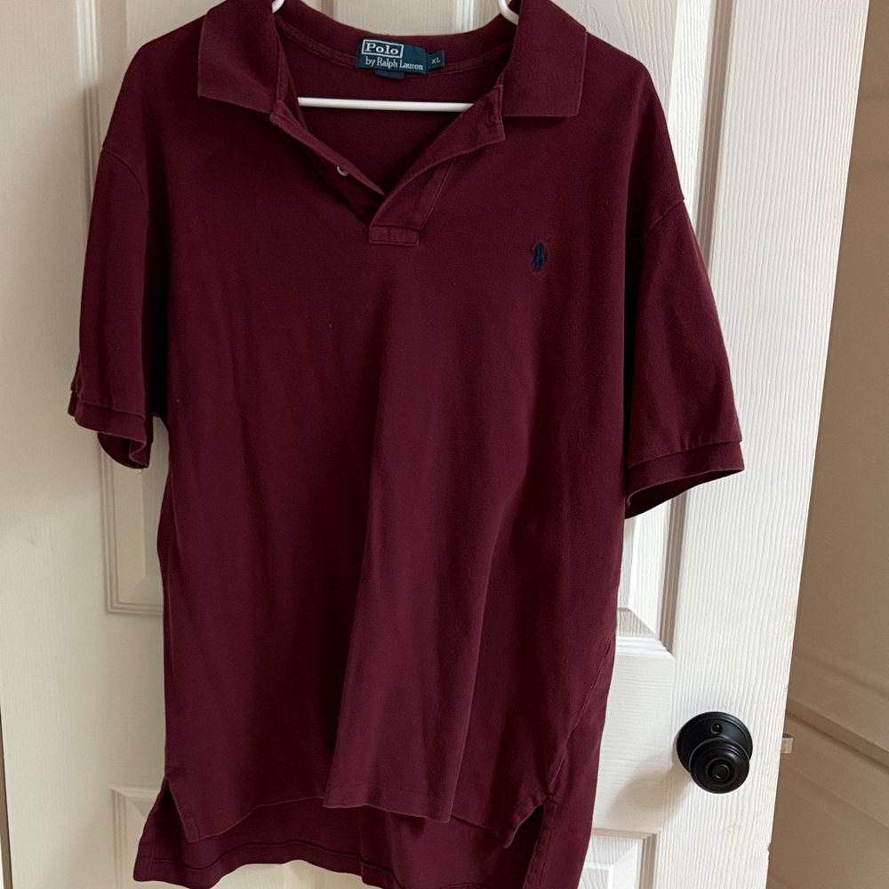 Polo by Ralph Lauren Men's Dark Red Polo Shirt